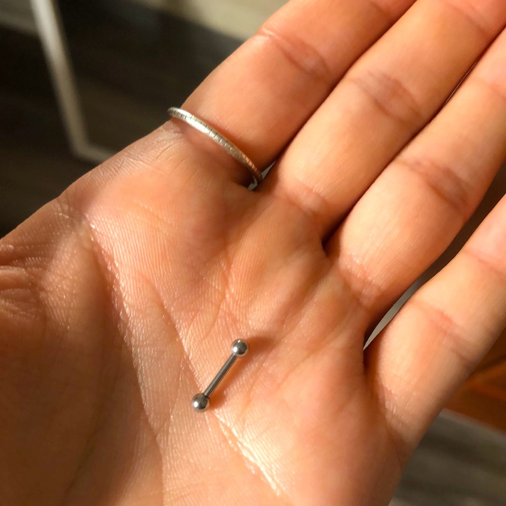 Piercing silver stud